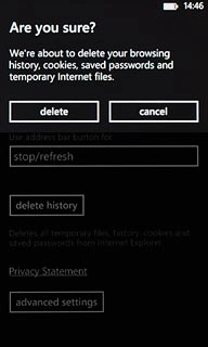 Press delete to confirm.