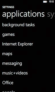 Drag your finger left on the display to find applications.