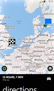 Press the current position icon.