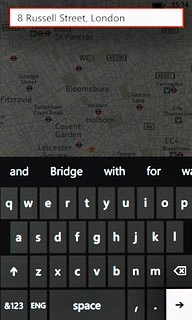 Key in the required destination and press arrow right.