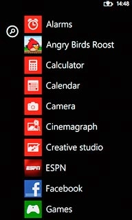 Slide your finger left on the display.If required, press Games to view the list of games.