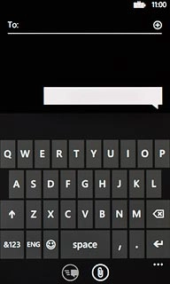 Press the keys to key in the required word.A number of words based on the letters you've keyed in are displayed.