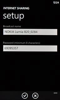 Press the confirm icon.