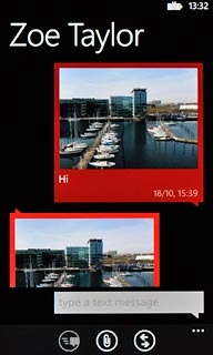 Press and hold the required picture message.