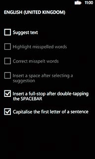 Press Suggest text to turn on word suggestion.