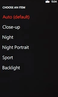 Press Auto (default) or the required setting.