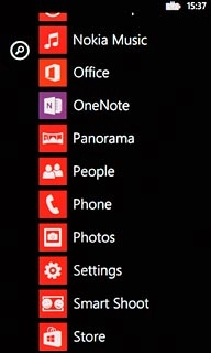 Slide your finger left on the display.Press Store.