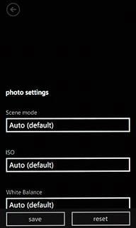 Press the field below Scene mode.