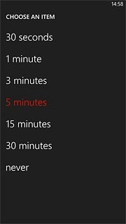 Press the required interval.