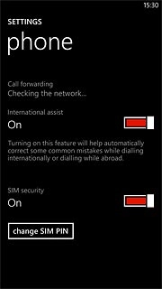 Press the indicator next to SIM security.