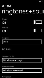 Press the indicator next to Vibrate.Depending on the current setting, vibration is turned on or off.