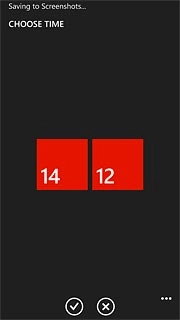 Press the confirm icon.