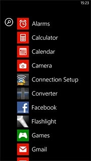 Slide your finger left on the display.Press and hold the menu item until a pop-up menu is displayed.
