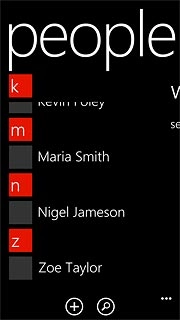 Press and hold the required contact until a pop-up menu is displayed.