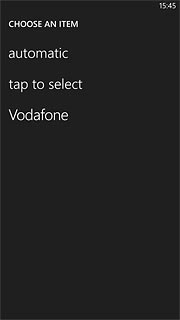 Press the required network.Your display will tell you if you have access to the network you've chosen.
