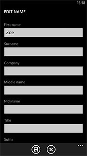 Press the field below Surname and key in the required last name.