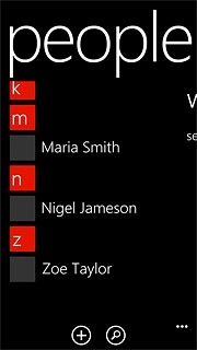 Press the required contact.