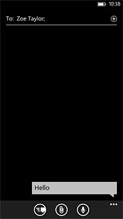 Press the send icon when you've written your text message.