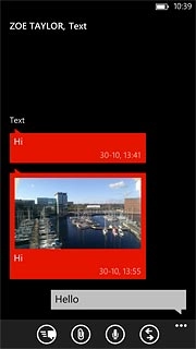 Press the send icon.