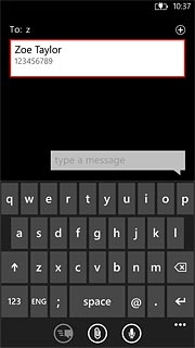 Key in the first letters of the required contact.Matching contacts are displayed.Press the required contact.