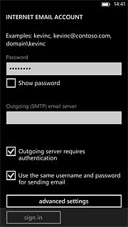 Press the field below Outgoing (SMTP) email server and key in the name or IP address of your email provider's outgoing server.Please note that if you can't send email messages when using your email provider's outgoing server, key in smtp.vodafone.net.au (Vodafone's outgoing server).