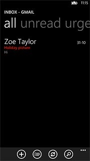 Press the required email message to read it.