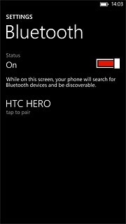 Your phone searches for devices and after a moment, a list of Bluetooth devices within range is displayed.Press the required Bluetooth device.