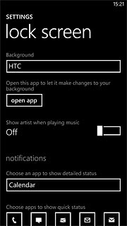 Press the field below Background.