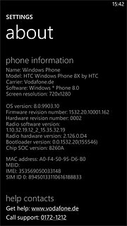View your phone's software version next to OS version.