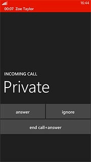 When you have an ongoing call, the new call is signalled by a sound.Press answer.The active call is put on hold and the new call is answered.