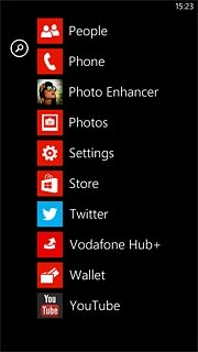 Slide your finger left on the display.Press People.