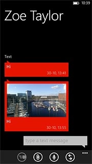 Press the text input field.Write the required text.