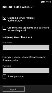 When the box next to the menu item is ticked (V), SMTP authentication is turned on.