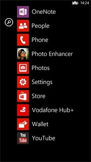Slide your finger left on the display.Press YouTube.