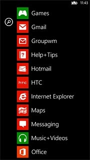 Slide your finger left on the display.If required, press Games to view the list of games.