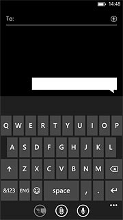 Press the letter keys to key in the required word.A number of words based on the letters you've keyed in are displayed.