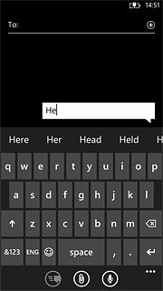 Press and drag the bar containing the suggested words left for more suggestions.