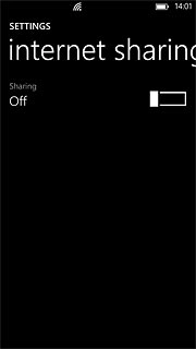 Press the indicator next to Sharing to turn on the function.
