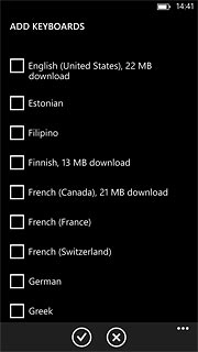 Press the required languages to select them.