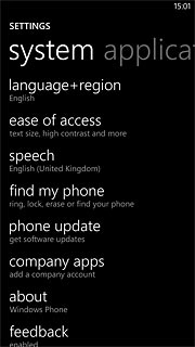 Press language+region.