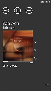 Press the repeat icon.Depending on the current setting, the function is turned on or off.