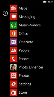 Slide your finger left on the display.Press Maps.