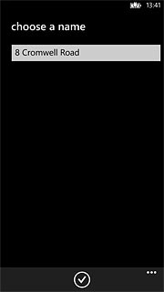 Press the confirm icon to confirm.
