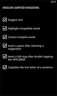 When the box next to the menu item is ticked (V), the function is turned on.