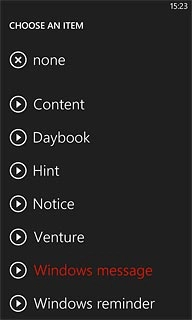 Once you've found a message tone you like, press the required message tone.