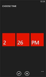 Press the confirm icon.