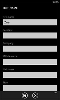 Press the field below Surname and key in the required last name.