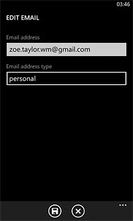 Press the field below Email address type.