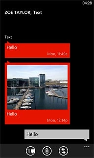 Press the send icon.