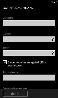 Press the field below Domain and key in the domain.